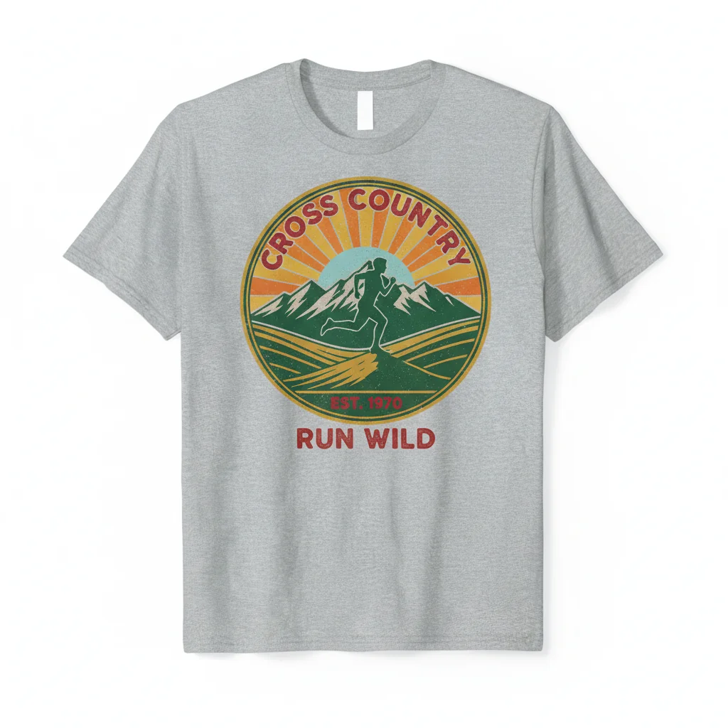 Vintage Style Cross Country Running Essential T-Shirt