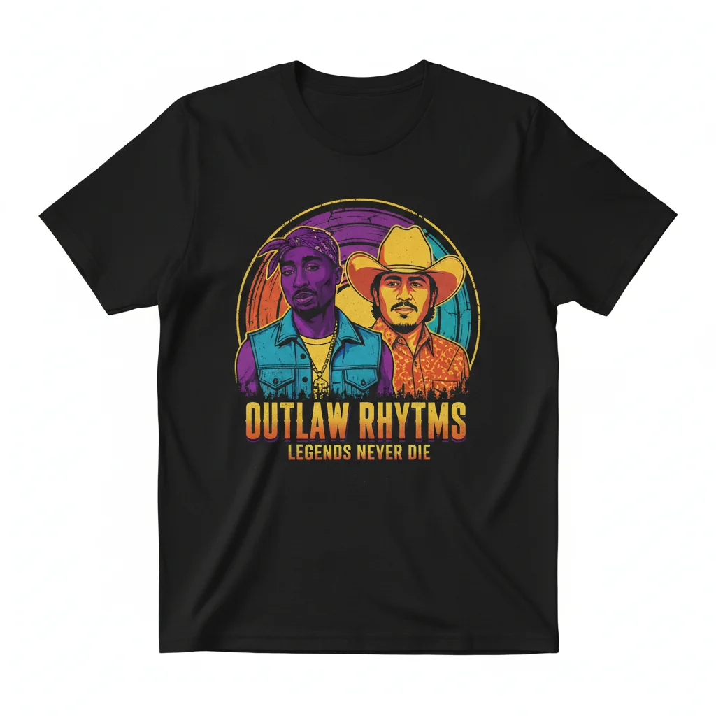 Vintage Tupac Shakur & Chalino Sanchez Tribute T-Shirt - Iconic Music Legends Tee