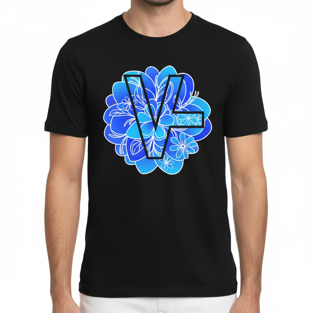 Vlone Blue Flowers Essential T-Shirt: Style That Lasts