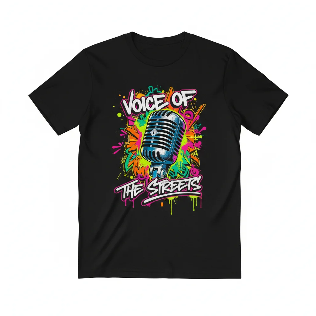 Voice of the Streets Graffiti Mic Tee