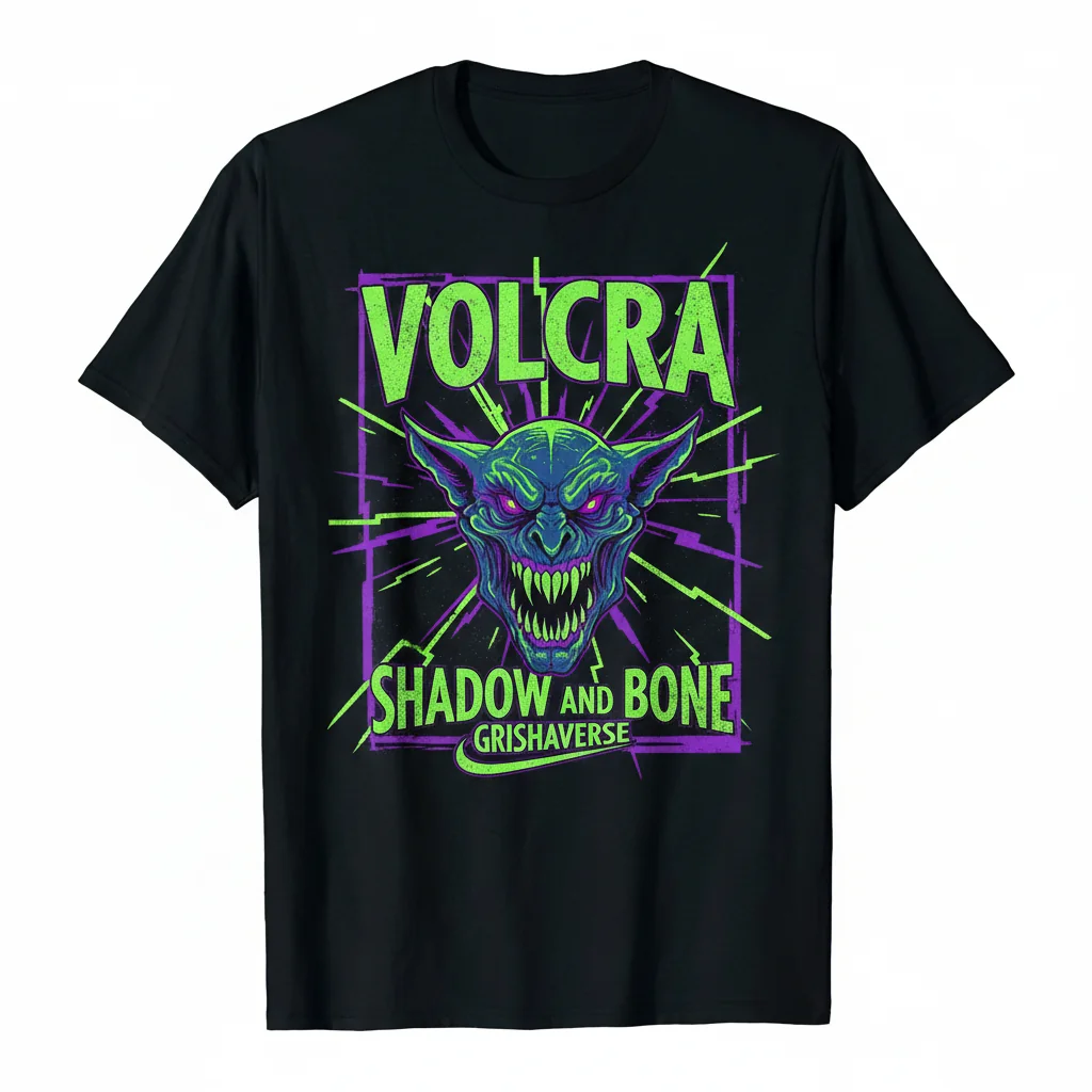 Volcra Shadow and Bone Grishaverse 90s Style T-Shirt - Essential Fan Apparel