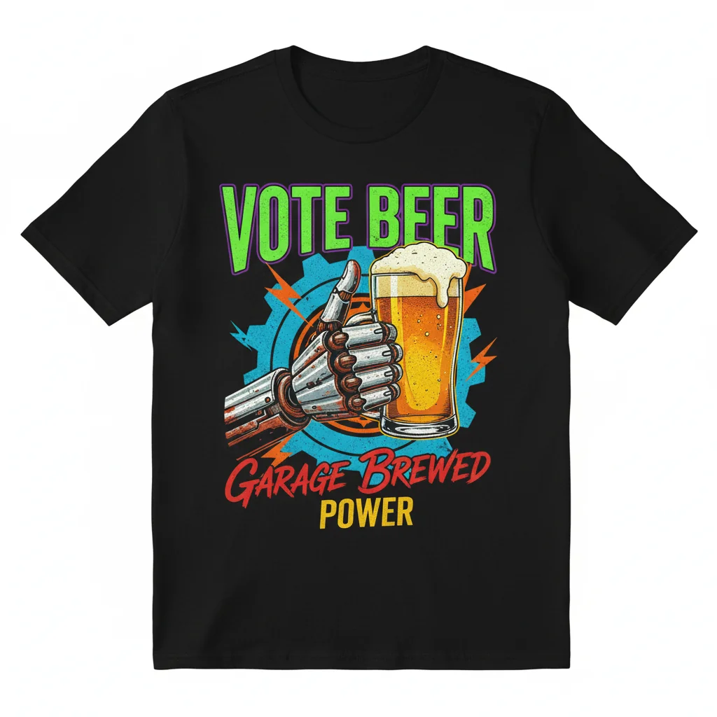 Vote Beer Garage Beer T-Shirt - Premium Cotton Unisex Tee