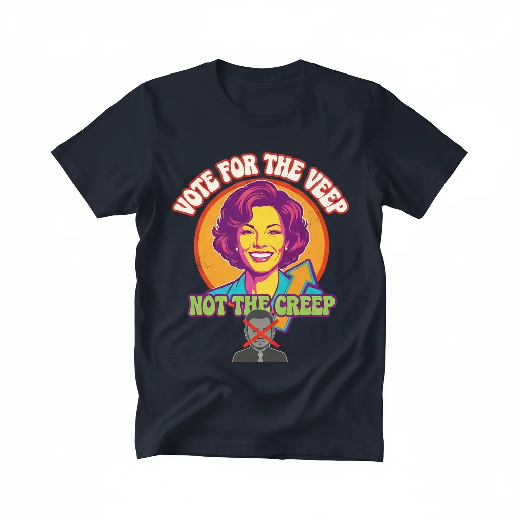 US Election Humor T-Shirt: Vote for the Veep, Not the Creep