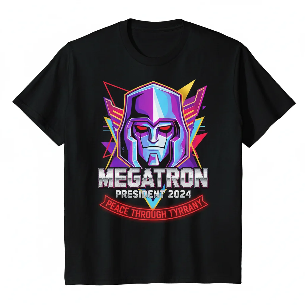 Vote Megatron 2024 Peace Through Tyranny President T-Shirt