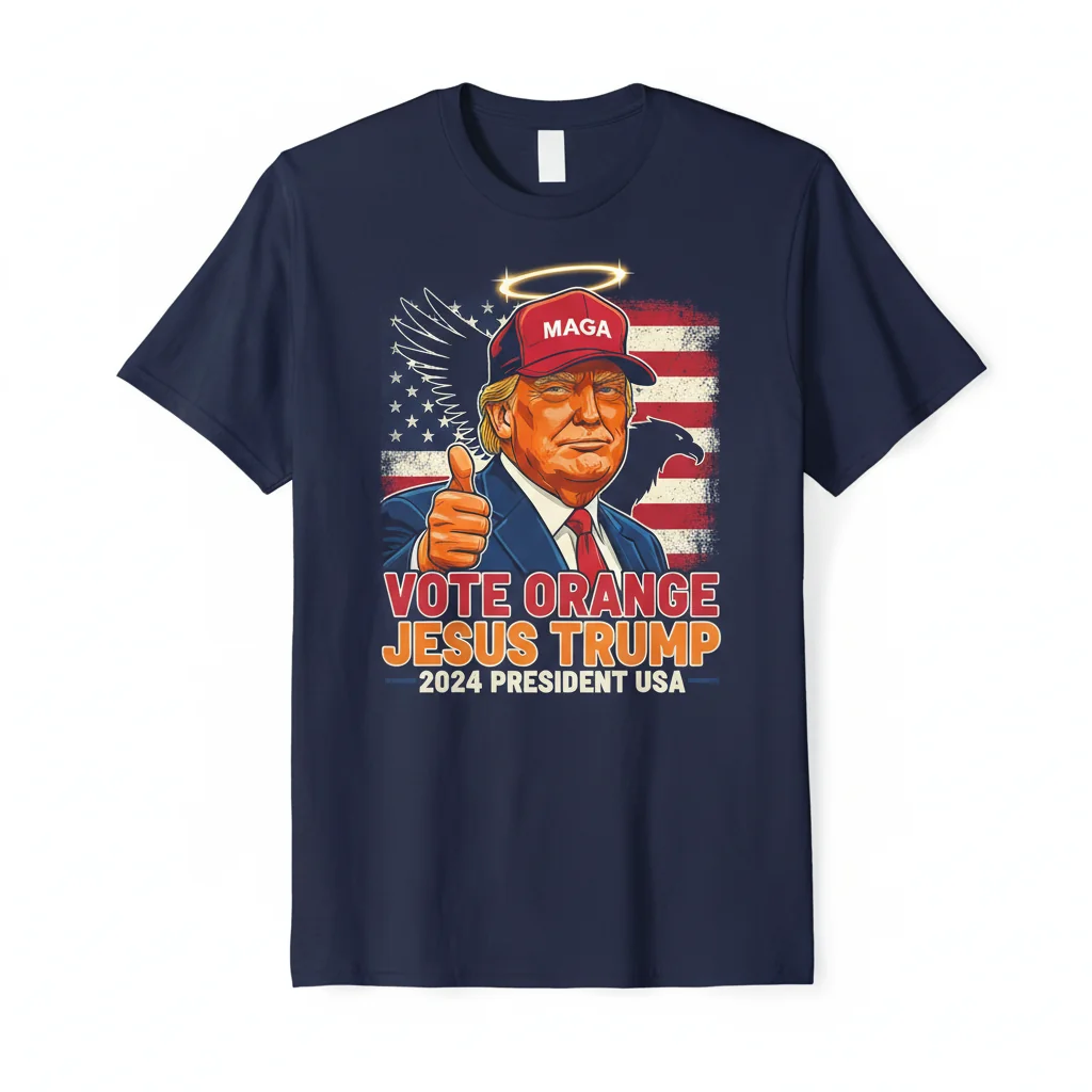 Trump 2024 "Vote Orange Jesus" USA President T-Shirt