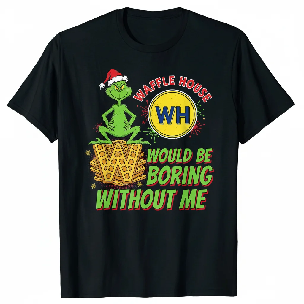 Waffle House Grinch: The Vibe Christmas Tee