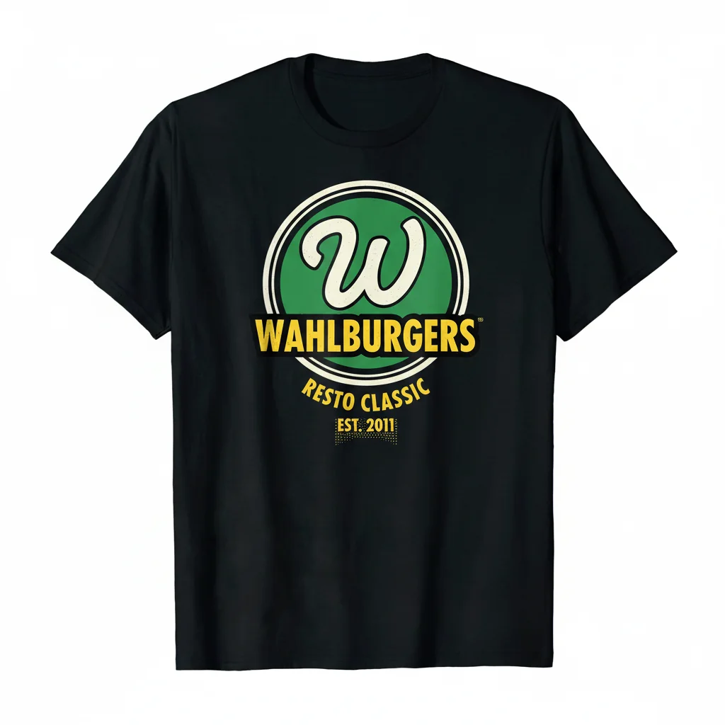 Wahlburgers Resto Classic T-Shirt - Essential Crew Neck Tee