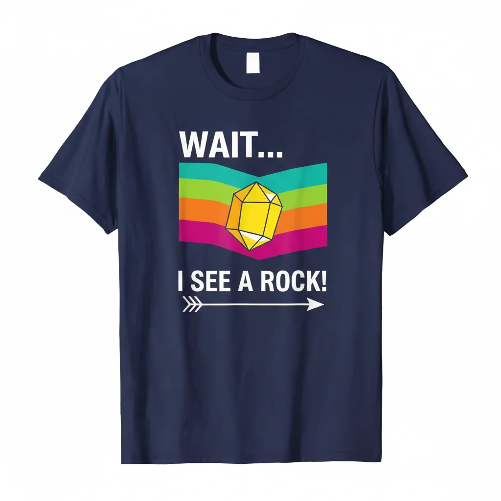 Wait I See A Rock - Funny Geologist Essential T-Shirt