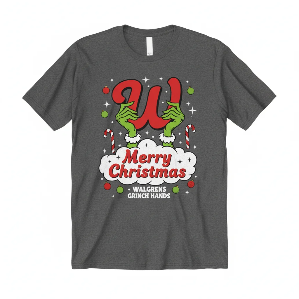 The 'Grinch Hands' Christmas Art Tee | A Holiday Classic Reimagined