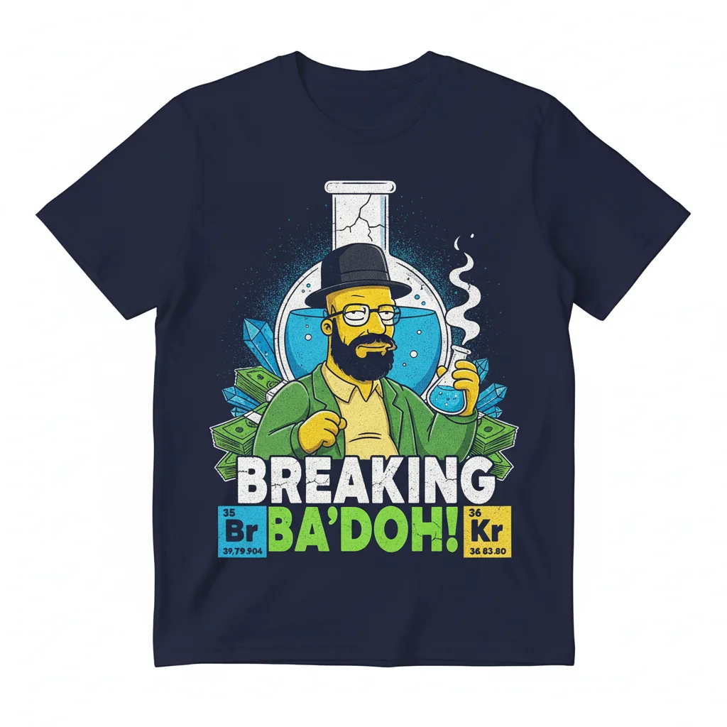 Walter White Simpson Breaking Bad Cartoon T-Shirt – Unique Pop Culture Tee