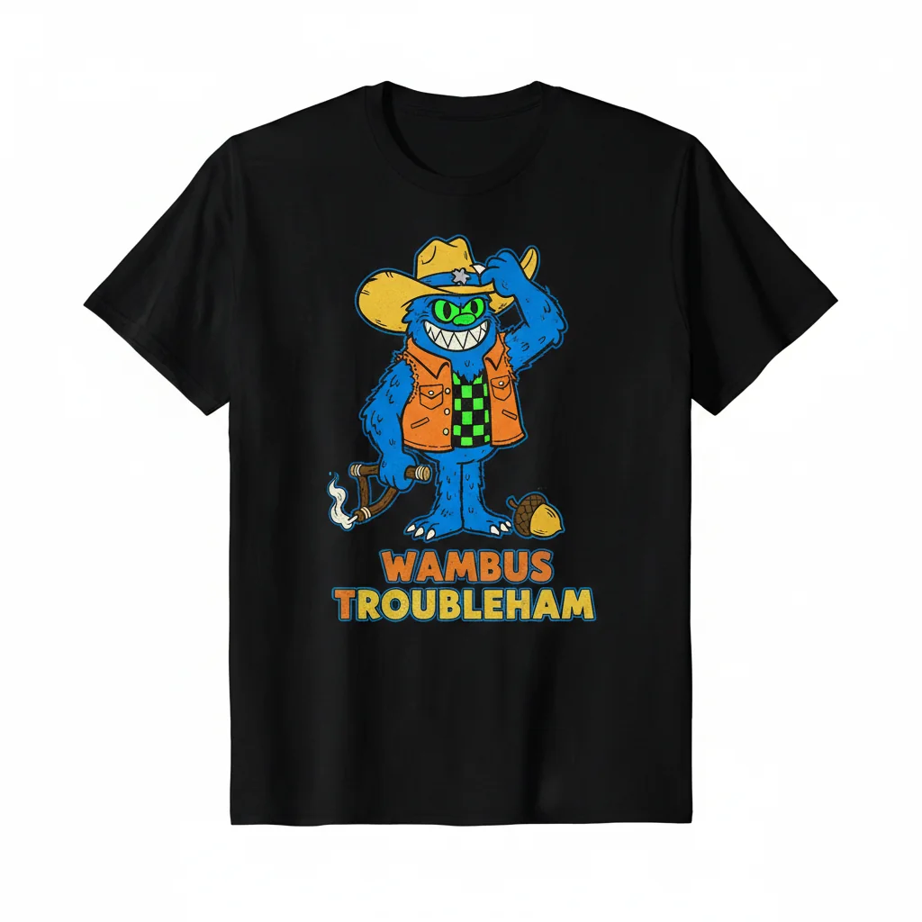 Wambus Troubleham Essential T-Shirt - Unique Art Tee