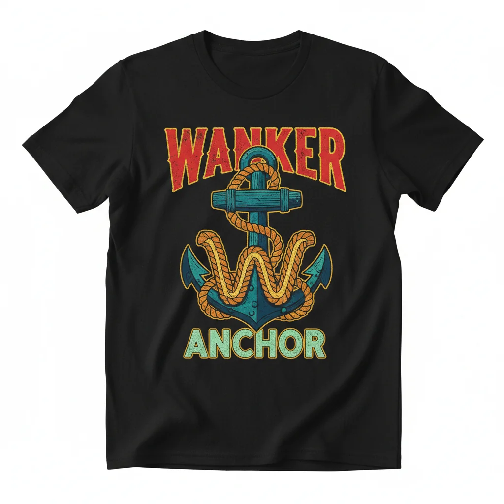 Wanker W Anchor T-Shirt | Premium Unisex Tee with Non-Fade Print