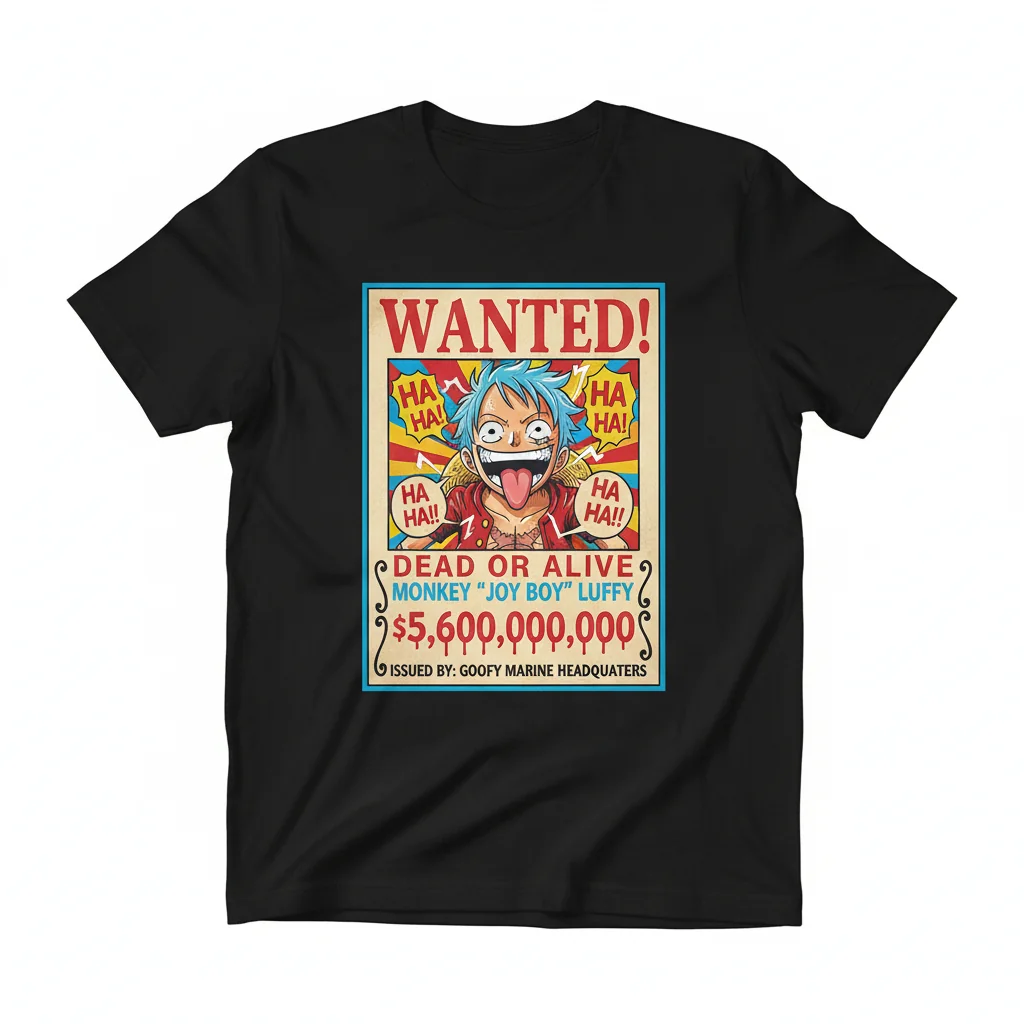 Wanted Poster Luffy Gear 5 Funny Meme T-Shirt - One Piece Essential Tee