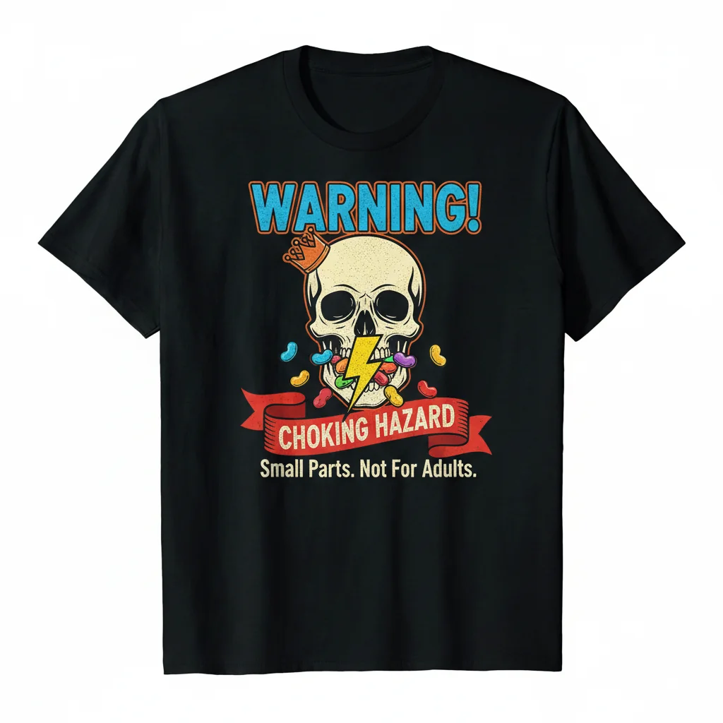Warning Choking Hazard T-Shirt | Funny Sarcastic Graphic Tee