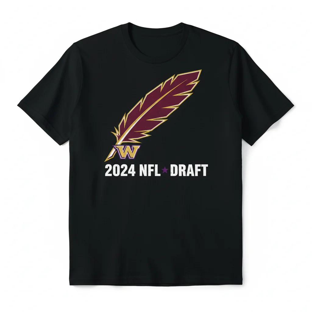 Washington Commanders 2024 NFL Draft Feather T-Shirt – Official Fan Gear