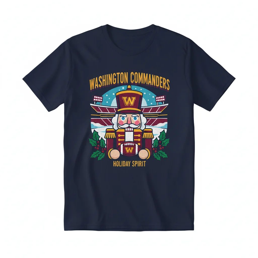 Washington Commanders Holiday Nutcracker Christmas Tee - NFL Fan Apparel