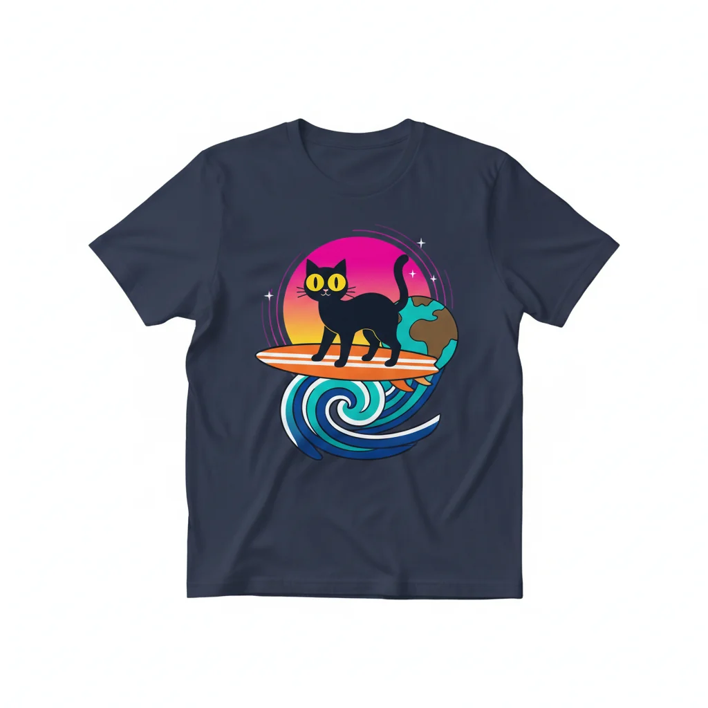 Wave To Earth Cat Essential T-Shirt – Premium Durability & Comfort