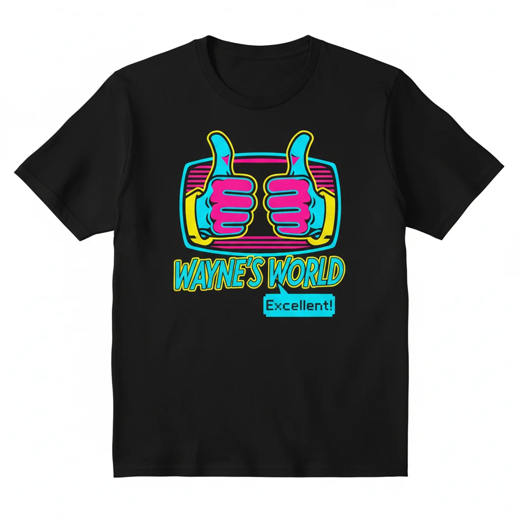 Waynes World Thumbs Up Essential T-Shirt - Premium Cotton Graphic Tee