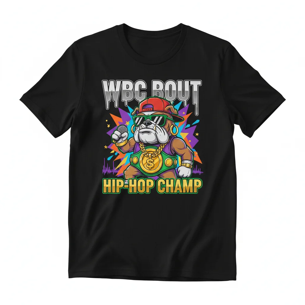 WBC World Boxing Council Hip-Hop Cartoon Tee - Ultimate Durability & Style
