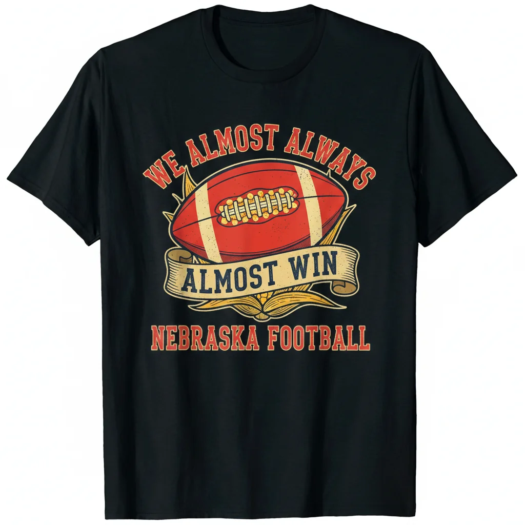 We Almost Always Almost Win Nebraska Football Shirt | Durable, Pre-Shrunk Tee
