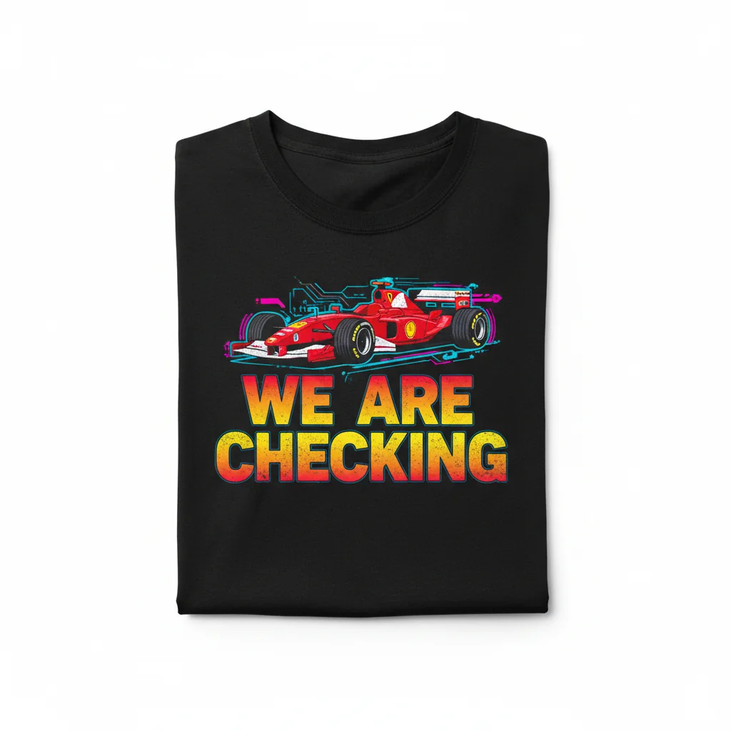 Ferrari F1 "We Are Checking" Premium Essential T-Shirt – Unbeatable Durability & Fit