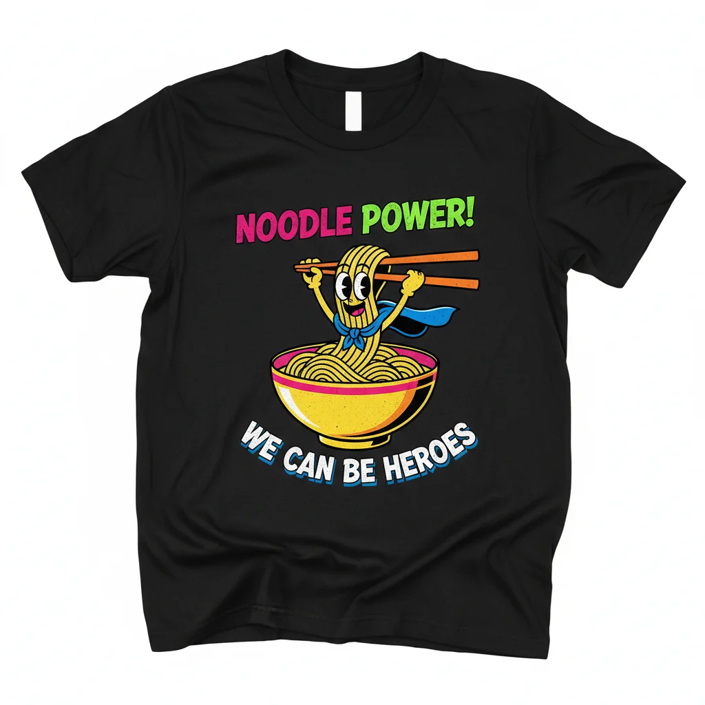 We Can Be Heroes Noodles: An Essential T-Shirt for Everyday Inspiration