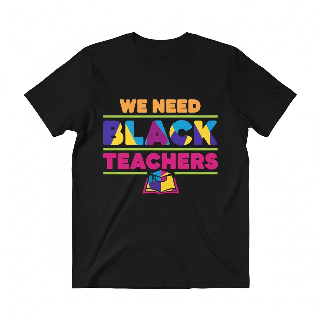 Black Teachers Matter Text T-Shirt - Empowering Educator Apparel