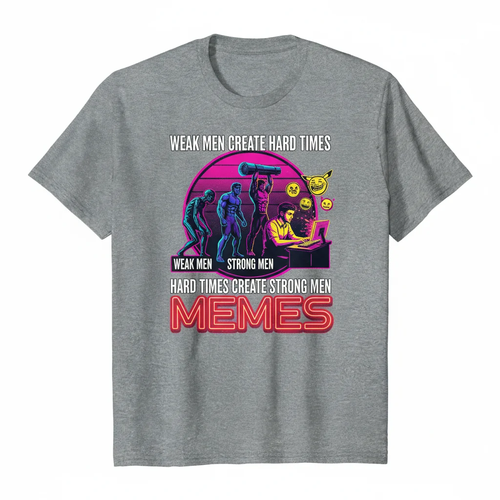 Weak Men Create Hard Times, Strong Men Create Memes Essential T-Shirt – Premium Cotton Tee