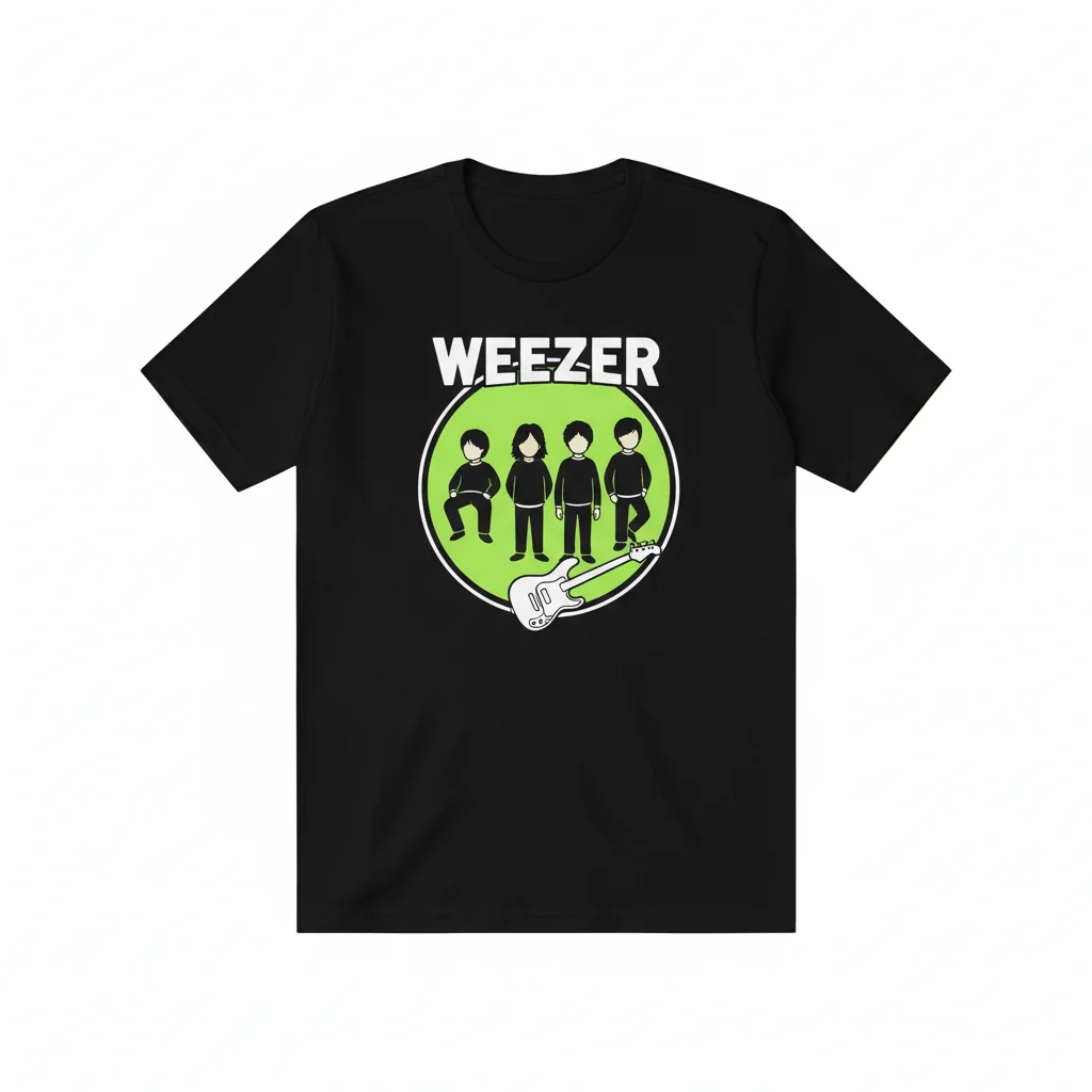 Embrace the Iconic: Weezer Green Album Circle Essential T-Shirt