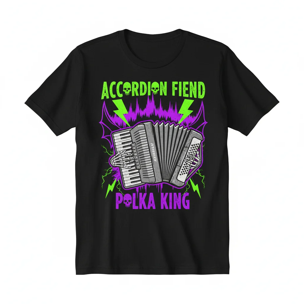 Weird Al Meets the Misfits: Accordion Punk Rock Fusion Tee