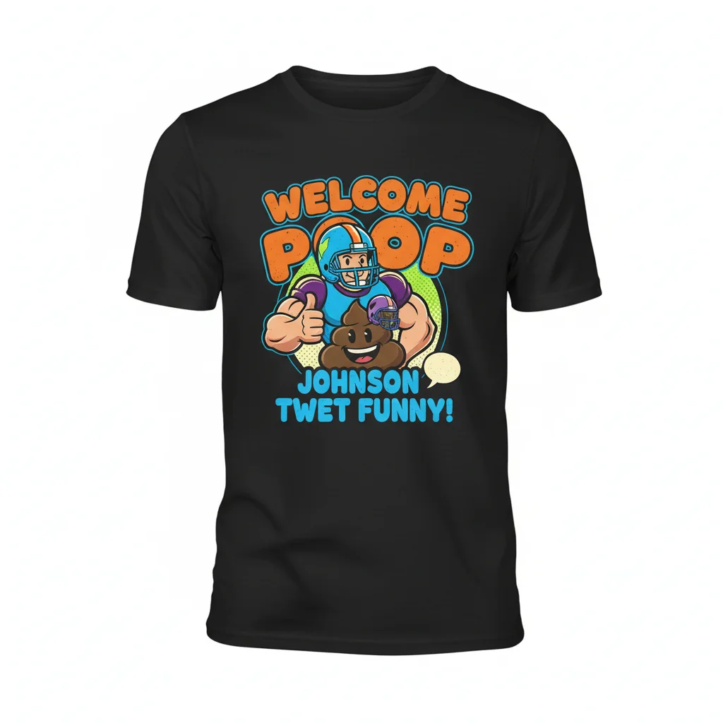 WELCOME POOP | POOP JOHNSON FUNNY TWEET T-Shirt – Premium & Durable