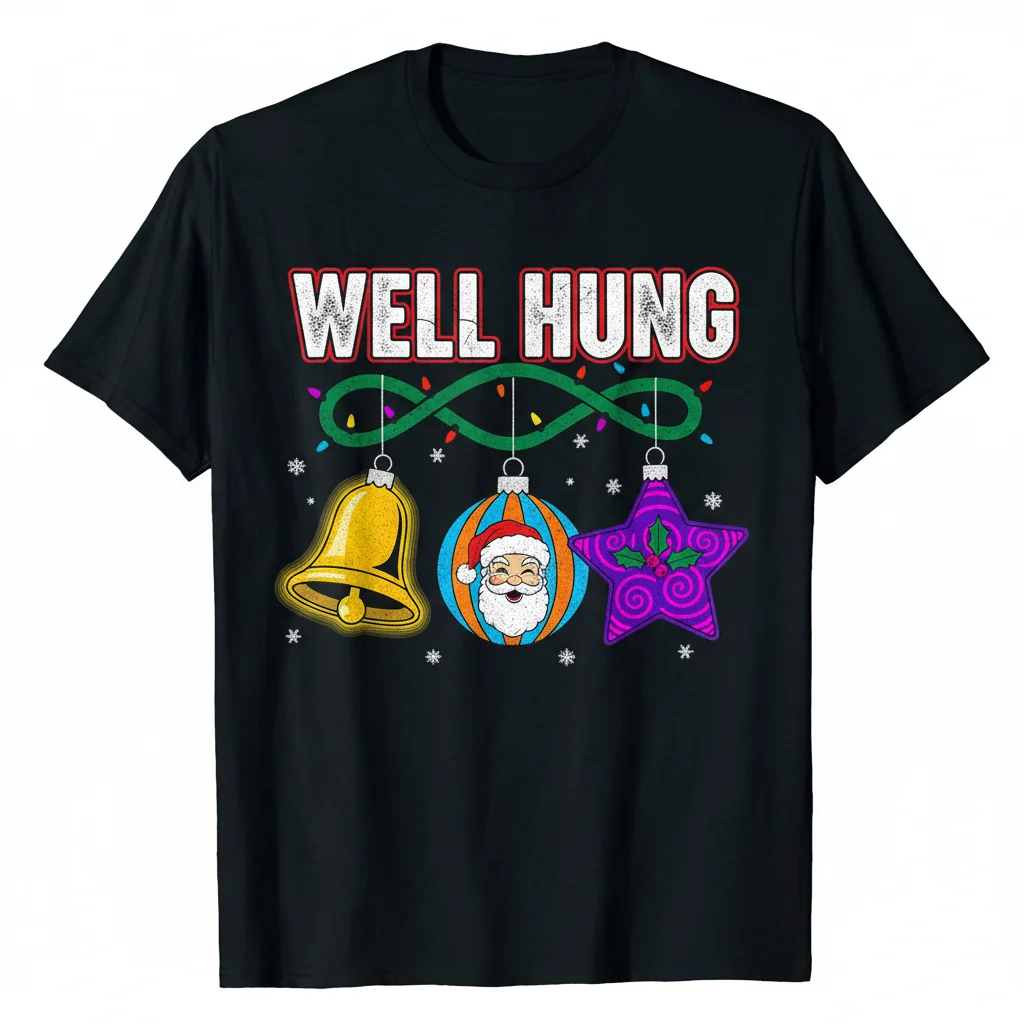 Well Hung Naughty Christmas Essential T-Shirt – Festive & Durable Comfort