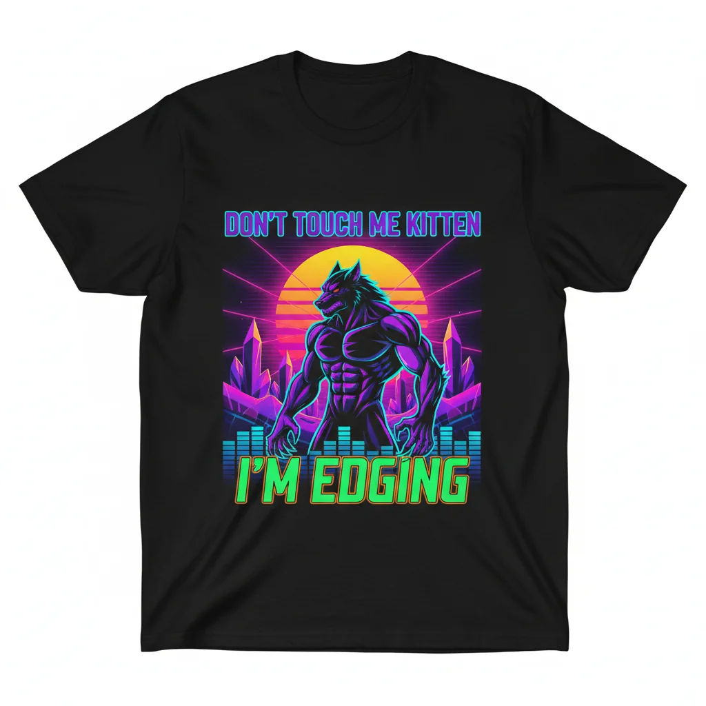 Werewolf Don't Touch Me Kitten I'm Edging T-Shirt – Edgy Funny Tee