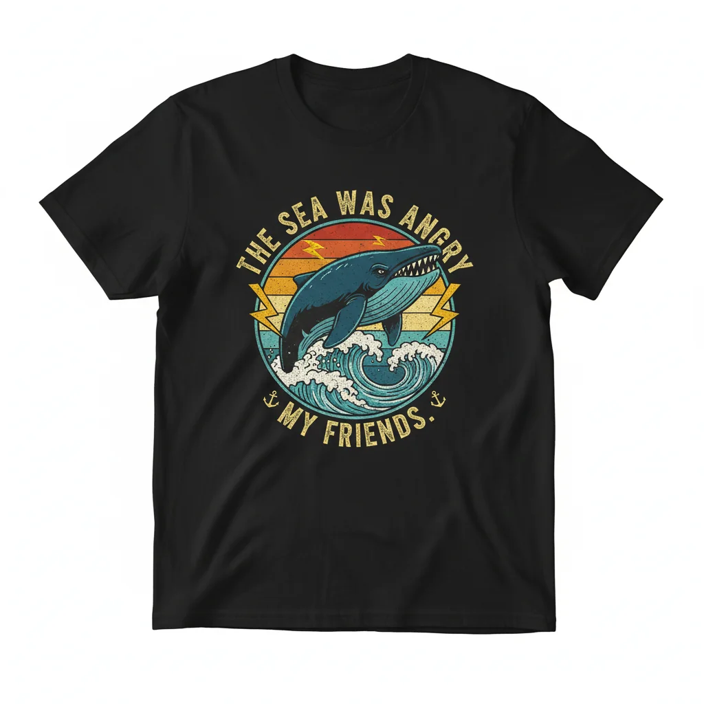 Whale The Sea Was Angry That Day My Friends T-Shirt