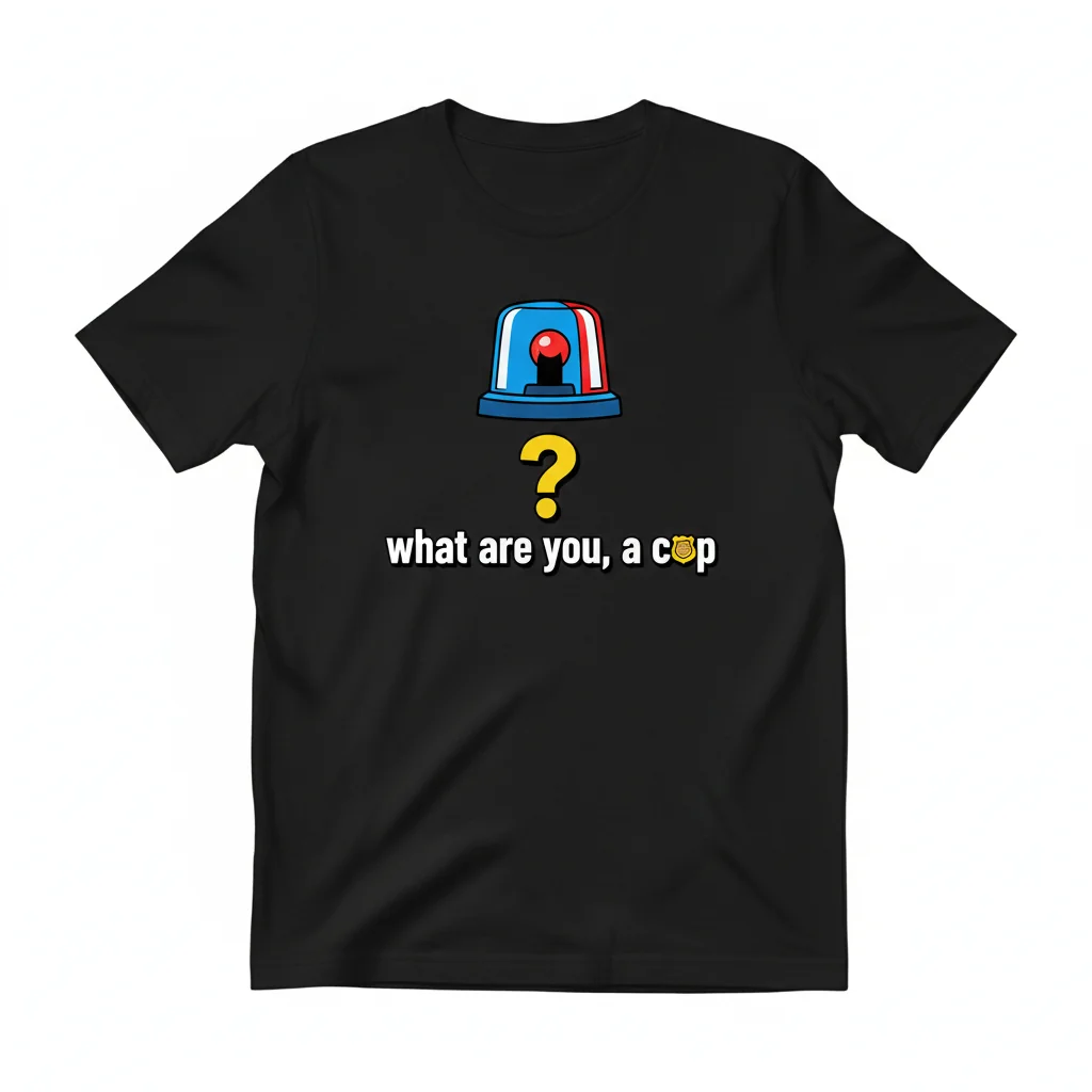 "What Are You, A Cop" Essential T-Shirt – Premium 100% Ring-Spun Cotton Tee