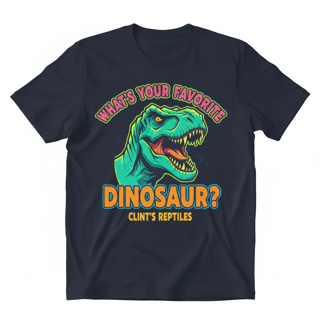 What's Your Favorite Dinosaur? Clint's Reptiles T-Shirt - Premium Cotton Tee