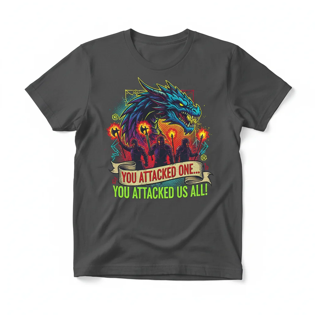 When Someone Attacks One Party Member T-Shirt – RPG Gaming Tee