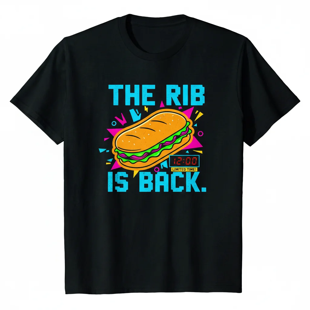 When The McRib Is Back T-Shirt | Funny Fast Food Graphic Tee