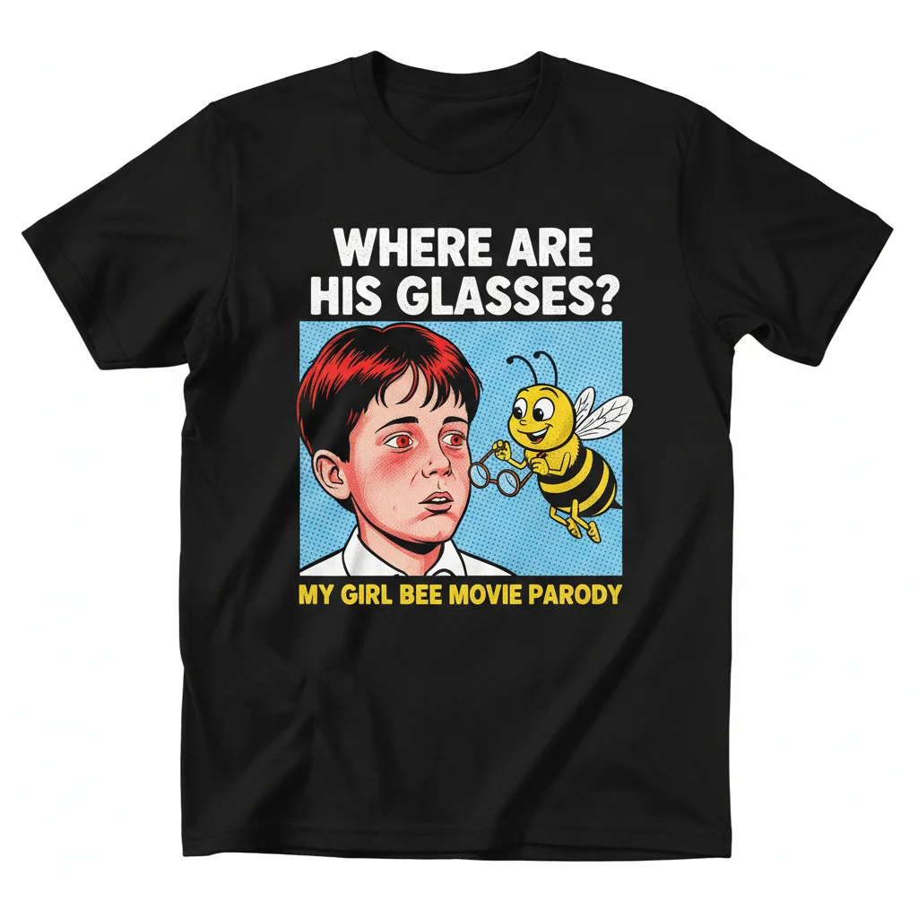Durable "Where Are His Glasses?" Bee Movie Parody Essential T-Shirt – Fade-Resistant & Perfect Fit