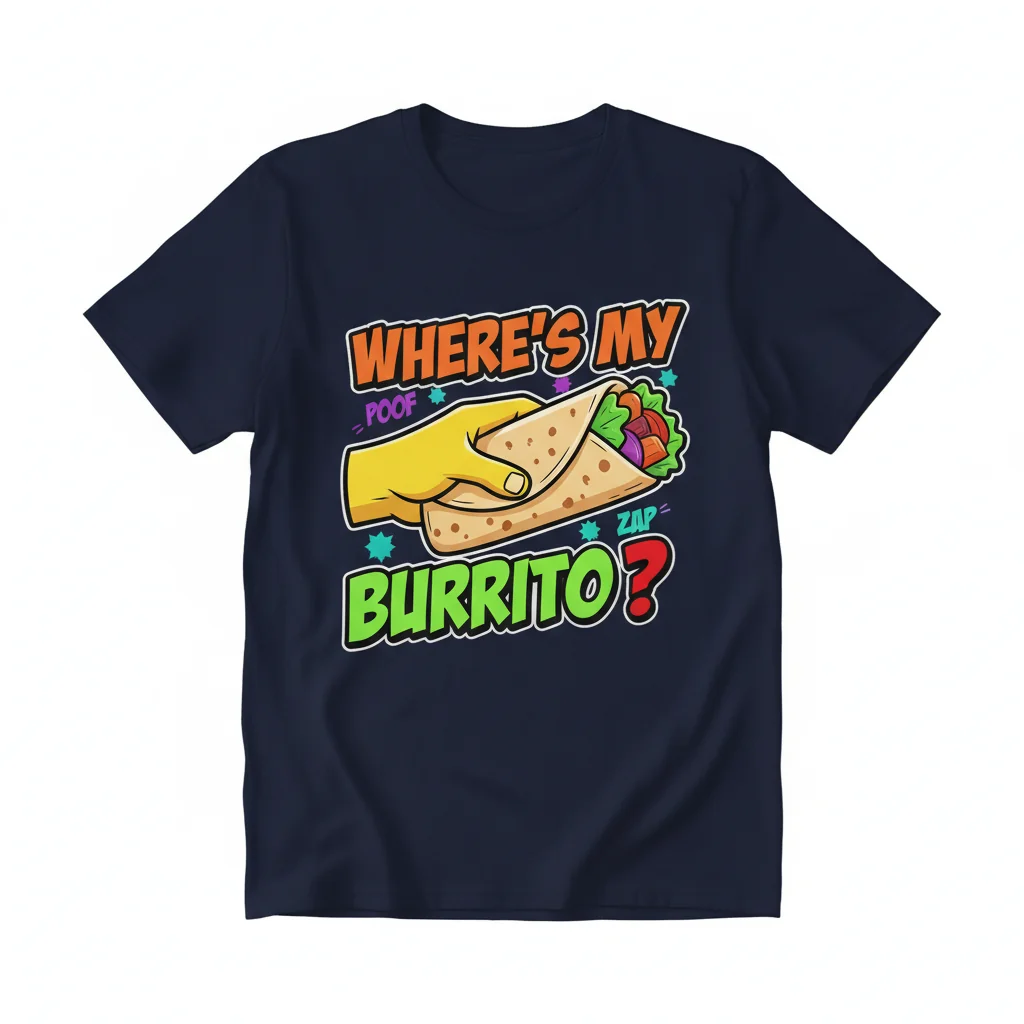 The Simpsons "Where's My Burrito?" Essential T-Shirt – Classic Fan Apparel