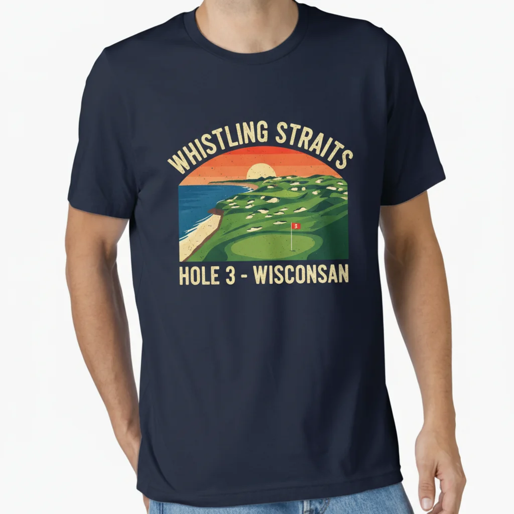 Whistling Straits Golf Course WI Hole 3 Essential T-Shirt - Premium Golf Apparel