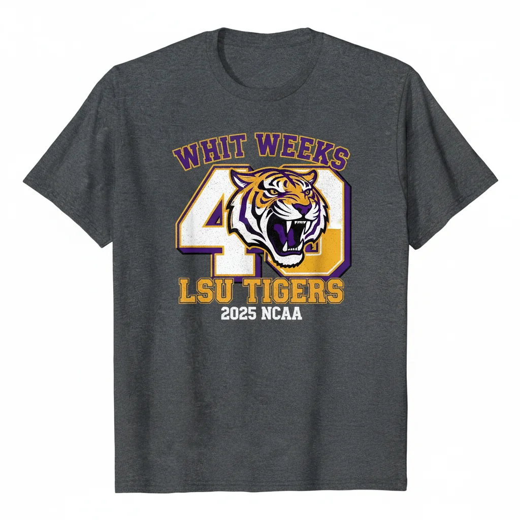 Whit Weeks 40 LSU Tigers Unisex 2025 NCAA Player T-Shirt