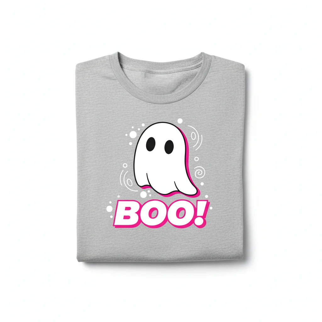 White Boo! Essential T-Shirt - Premium Ring-Spun Cotton Tee