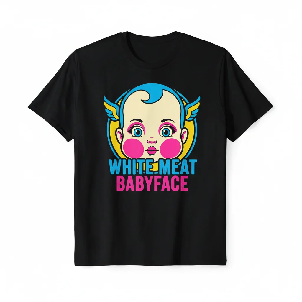 T-Shirt Unisex "White Meat Babyface" – Premium Soft Cotton – Essential Fit