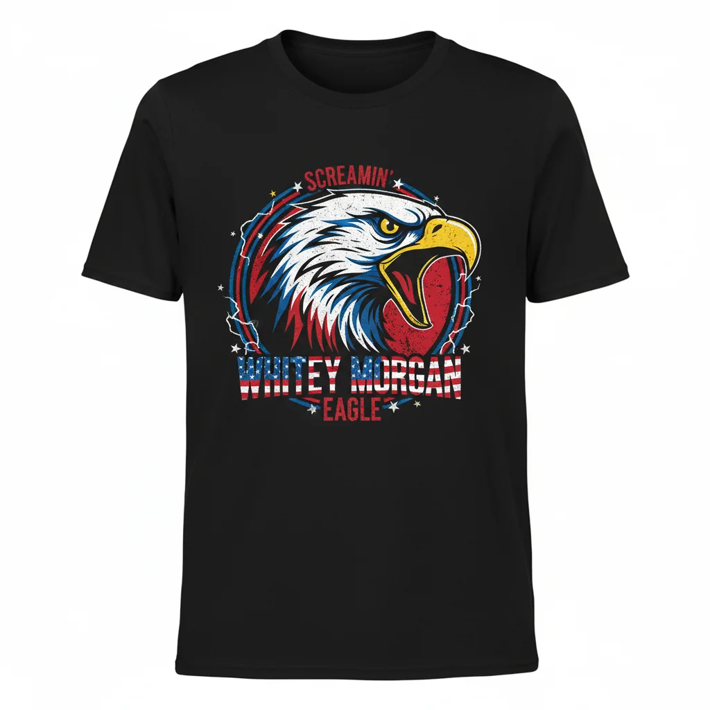 Whitey Morgan Screamin’ Eagle T-Shirt – Official Band Apparel