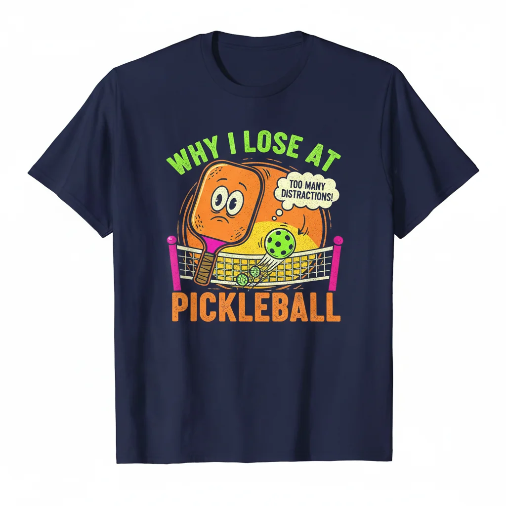 Pickleball Perfection: The 'Why I Lose' Humorous Essential T-Shirt 1 Pickleball Perfection: The 'Why I Lose' Humorous Essential T-Shirt