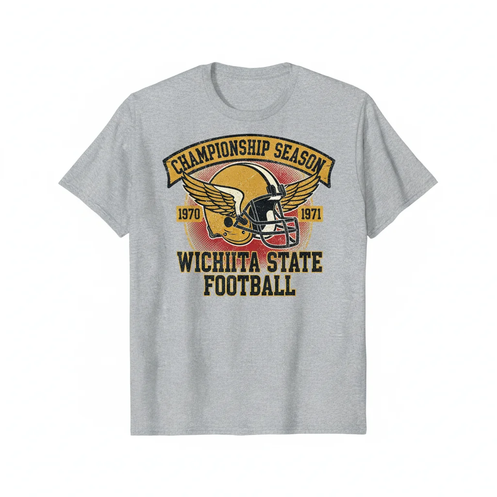 Wichita State Football Championship Vintage Look Essential T-Shirt - NCAA WSU Fan Apparel