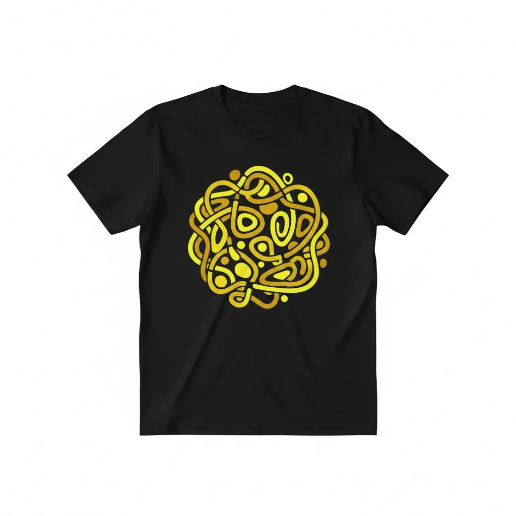 Wiggles Curves Yellow: Essential T-Shirt – Wearable Art for the Soul