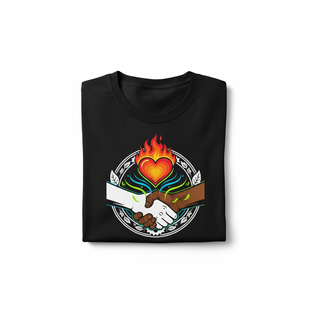 Willganji Hand-Holding Essential T-Shirt - Comfortable & Stylish Unisex Tee