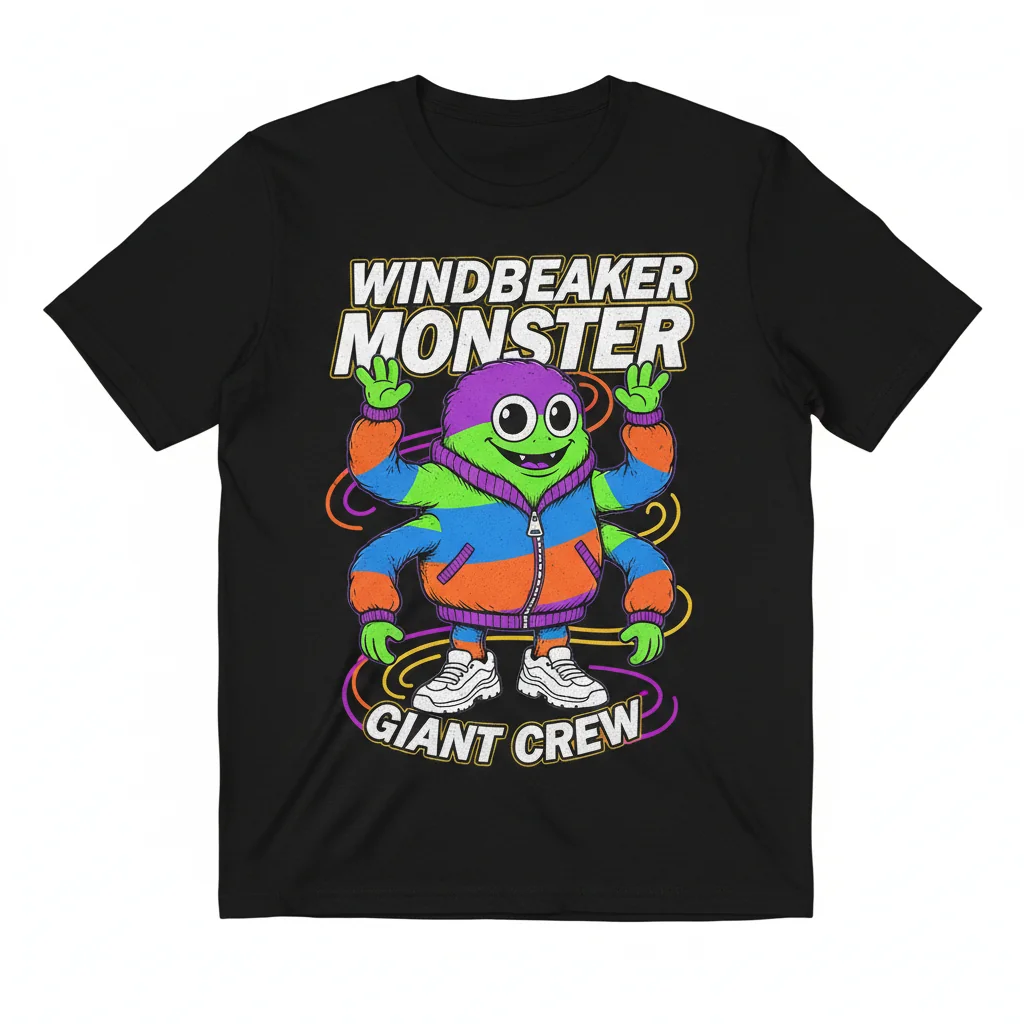 Windbreaker Monster Giant Crew: The Art of Adventure Essential Tee